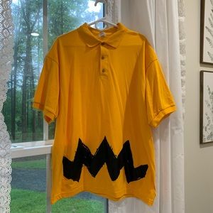 Men’s Charlie Brown Polo Shirt Costume, Sz XL